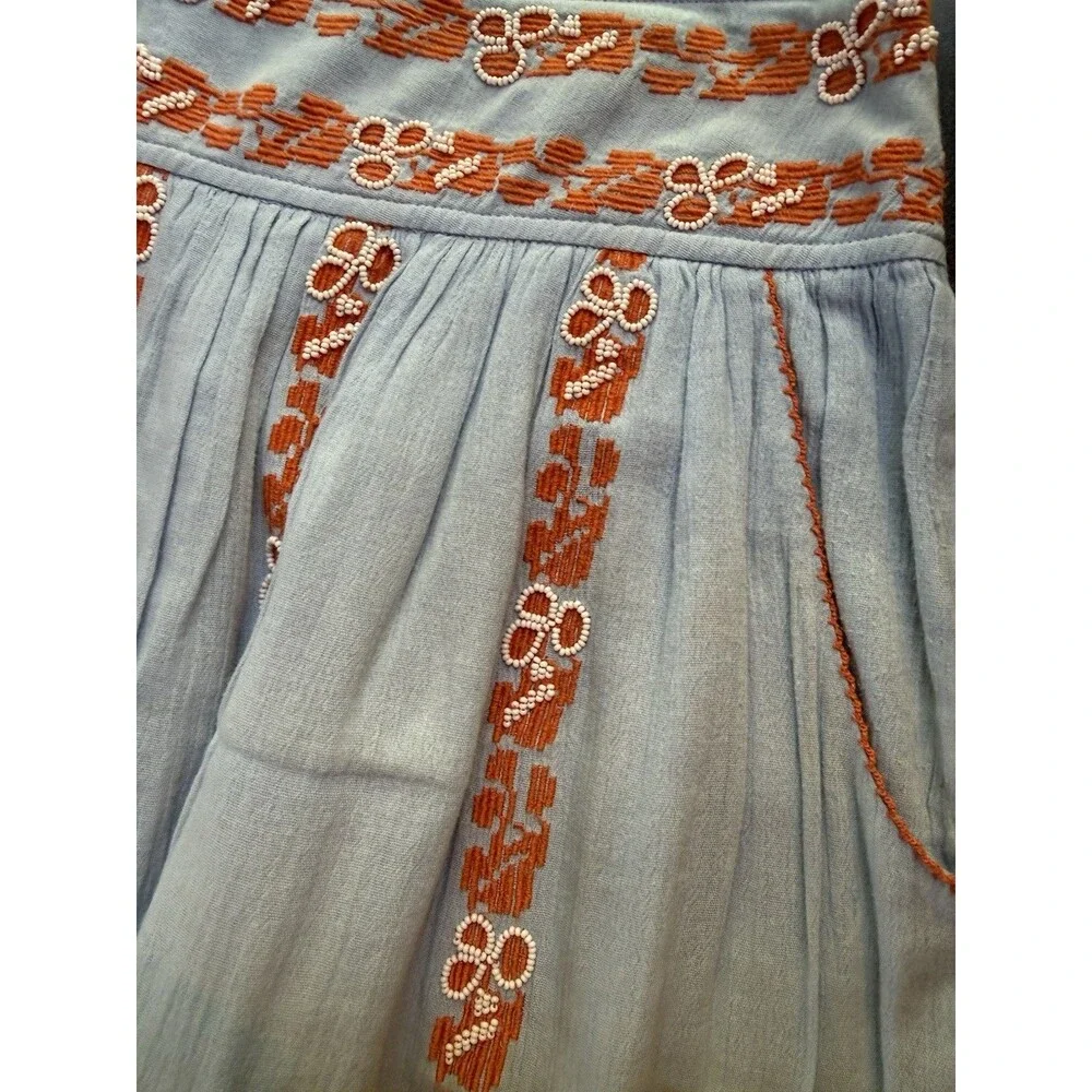 TORY BURCH Alexandria Skirt Silverlake Size 2 Boho Resort Designer fairy cottage